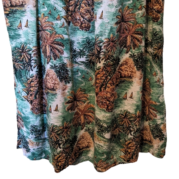 Island Planet elastic waist, Lightweight flowing Tropical Maxi Skirt Sz. M/L - Picture 2 of 13